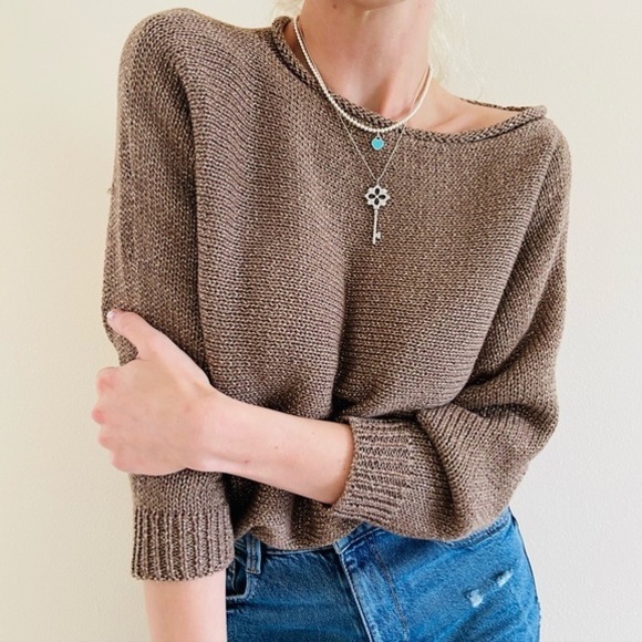Neutral Pullover Knit Sweaters